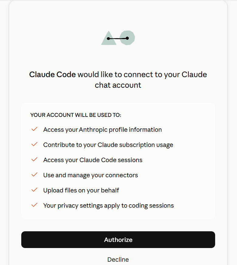 Anthropic 的 OAuth 授权页面